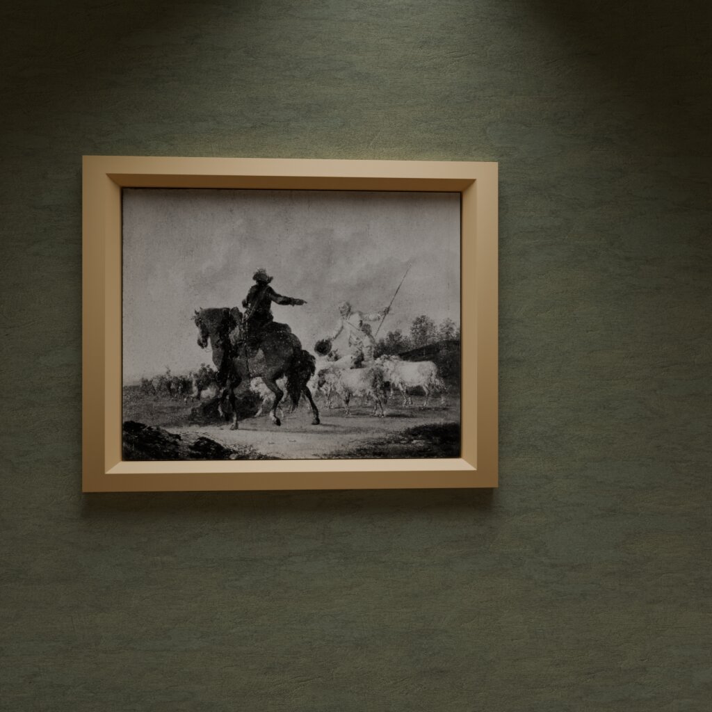Cavalier and Shepherd rendered at a 90 degree viewing angle