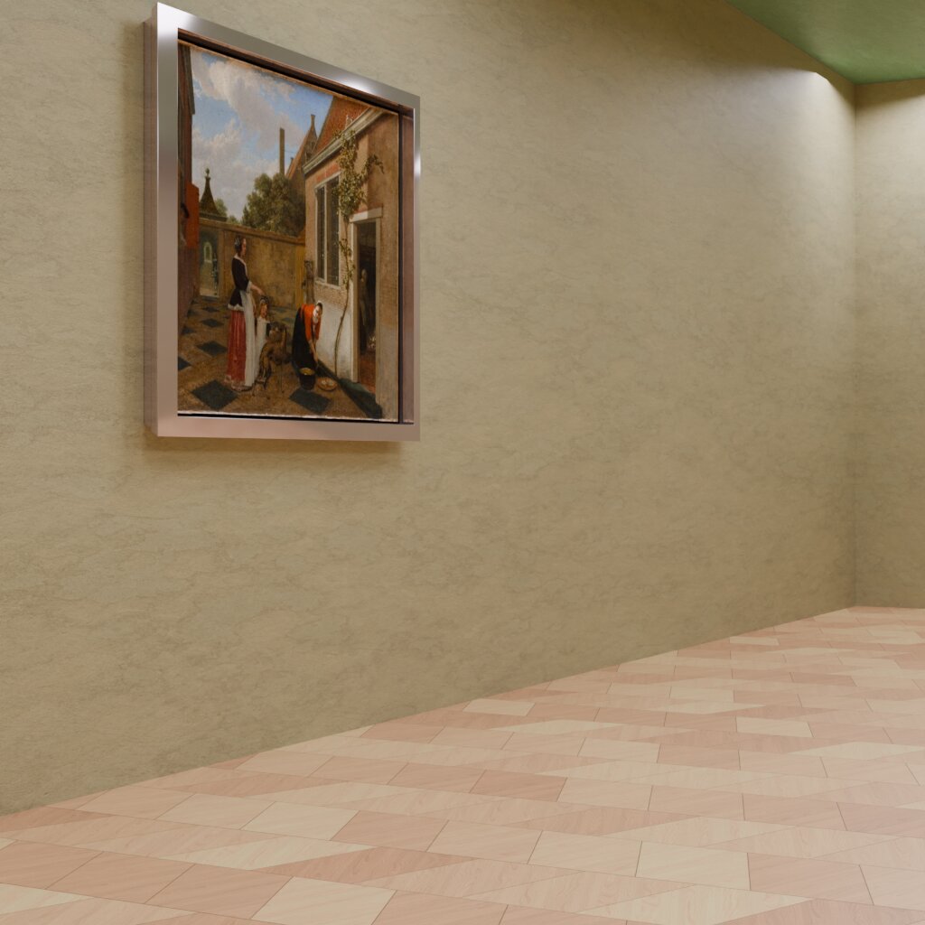 Synthetic gallery render of Scene in a Courtyard by Ludolf de Jongh