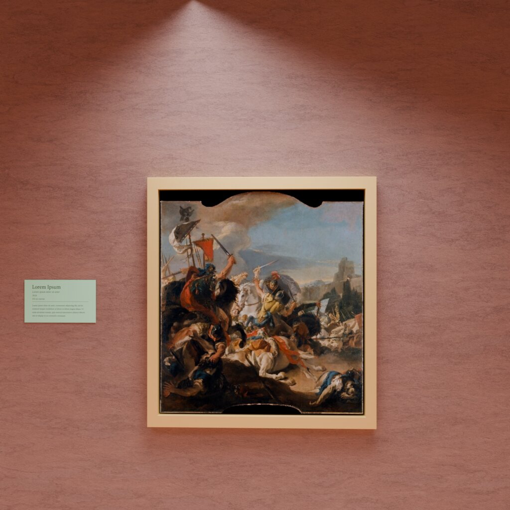 Synthetic gallery render of The Battle of Vercellae by Giovanni Battista Tiepolo